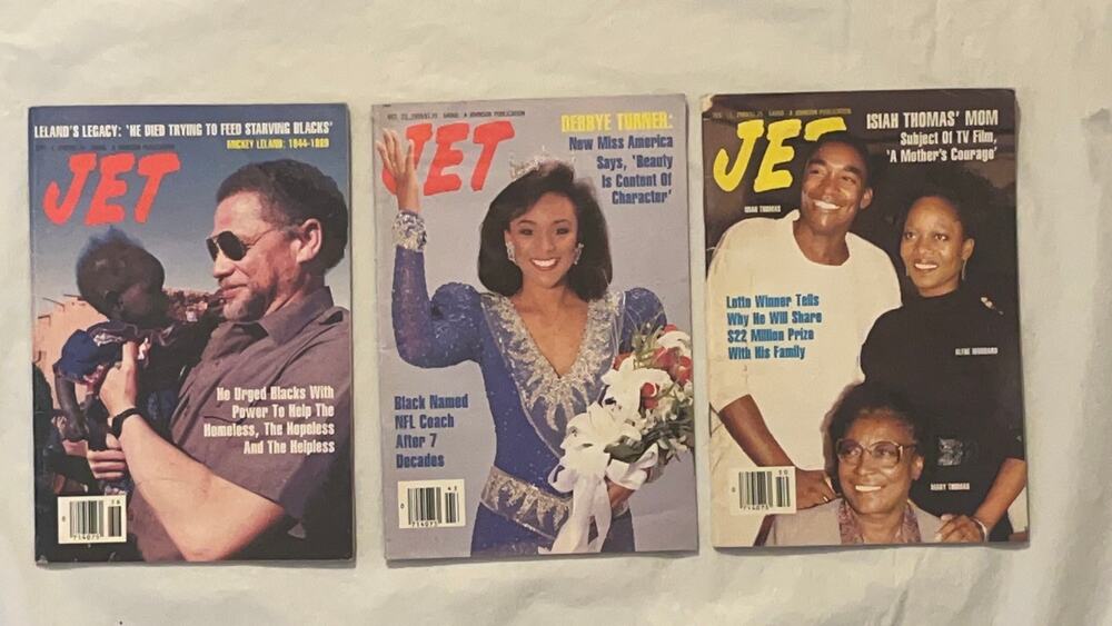 Vintage Jet Magazines Lot (3) 1989 - Debbye Turner,  Nba Star Isiah Thomas